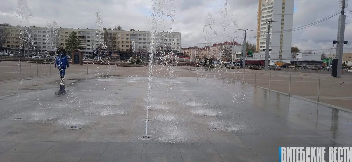 Фотофакт. В Витебске заработали фонтаны в тестовом режиме