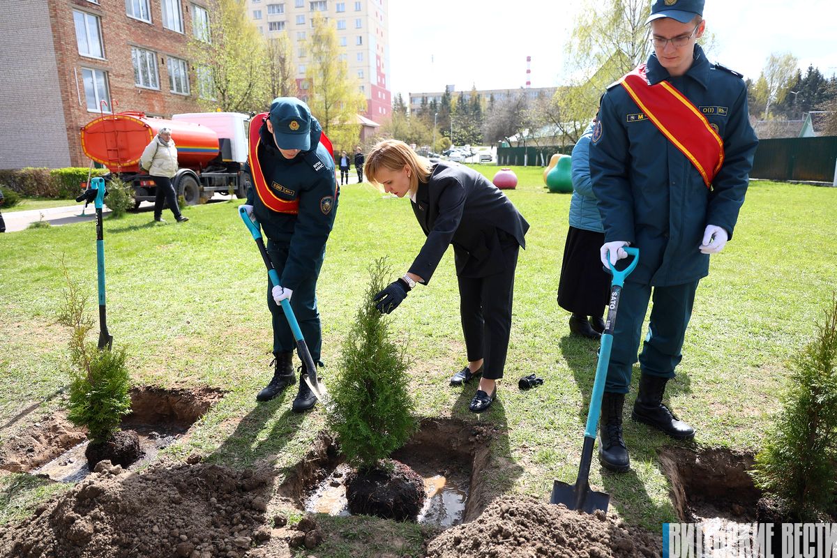 Символ жизни. В Витебске заложили Аллею памяти героям-ликвидаторам к 40-й годовщине аварии на ЧАЭС