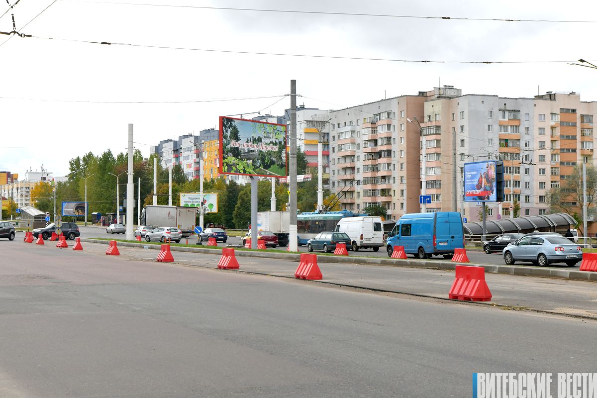 Модернизация для удобства автомобилистов. Что за ремонт идет в Витебске на  проезжей части улицы Терешковой?