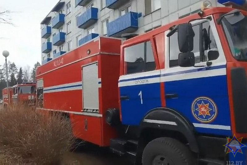 Система пожарной автоматики обнаружила возгорание в общежитии в Витебске